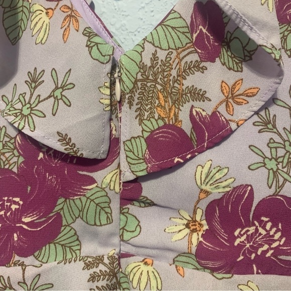 Lulu’s Fleur-Evermore Purple Tiered Floral Print Ruffle Midi Dress - Picture 8 of 9